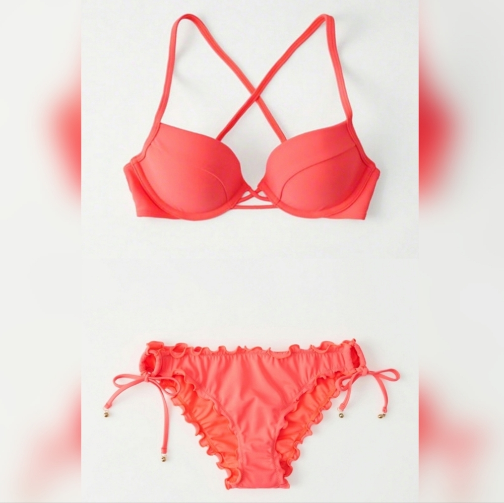 Abercrombie and Fitch Coral Swim Set Size 32B/XS
